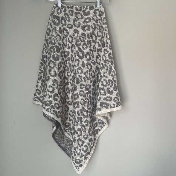 NWT Mohair Wool Poncho OS Nardi‎ & Tagliaferri Gray Made in Italy - Picture 2 of 4